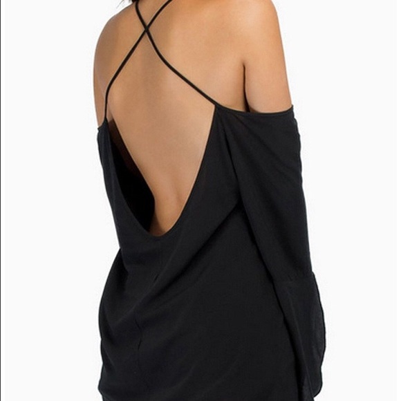 Sheer Top / Open Back / Off Shoulders Loose 😎 NWT - Picture 2 of 4